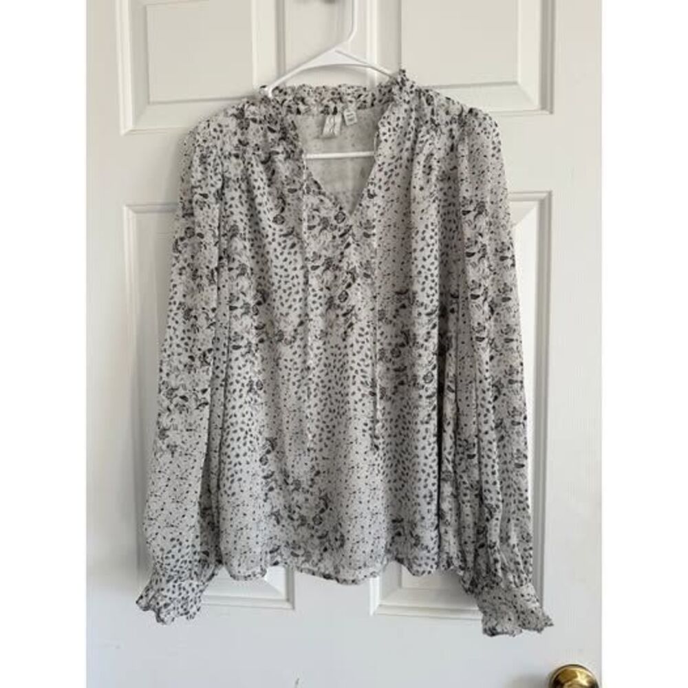 117. Joie Medium Blouse Ruffle neck Boho Peasant top